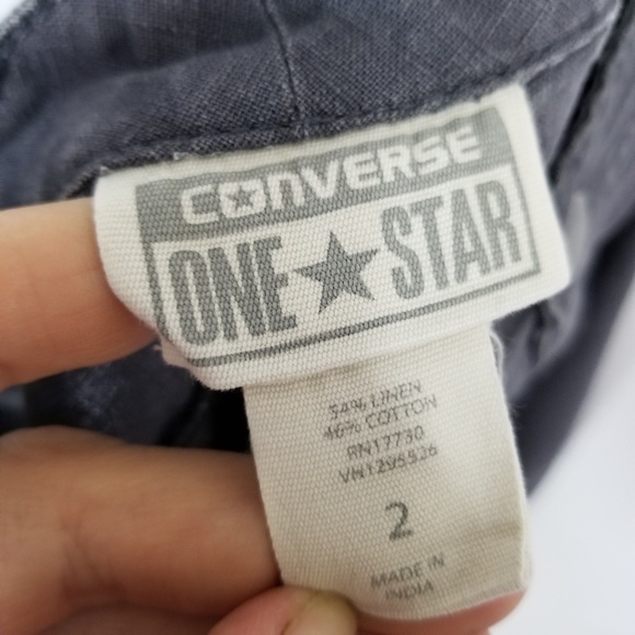Linen Converse Grey Booty Shorts - Picture 5 of 5